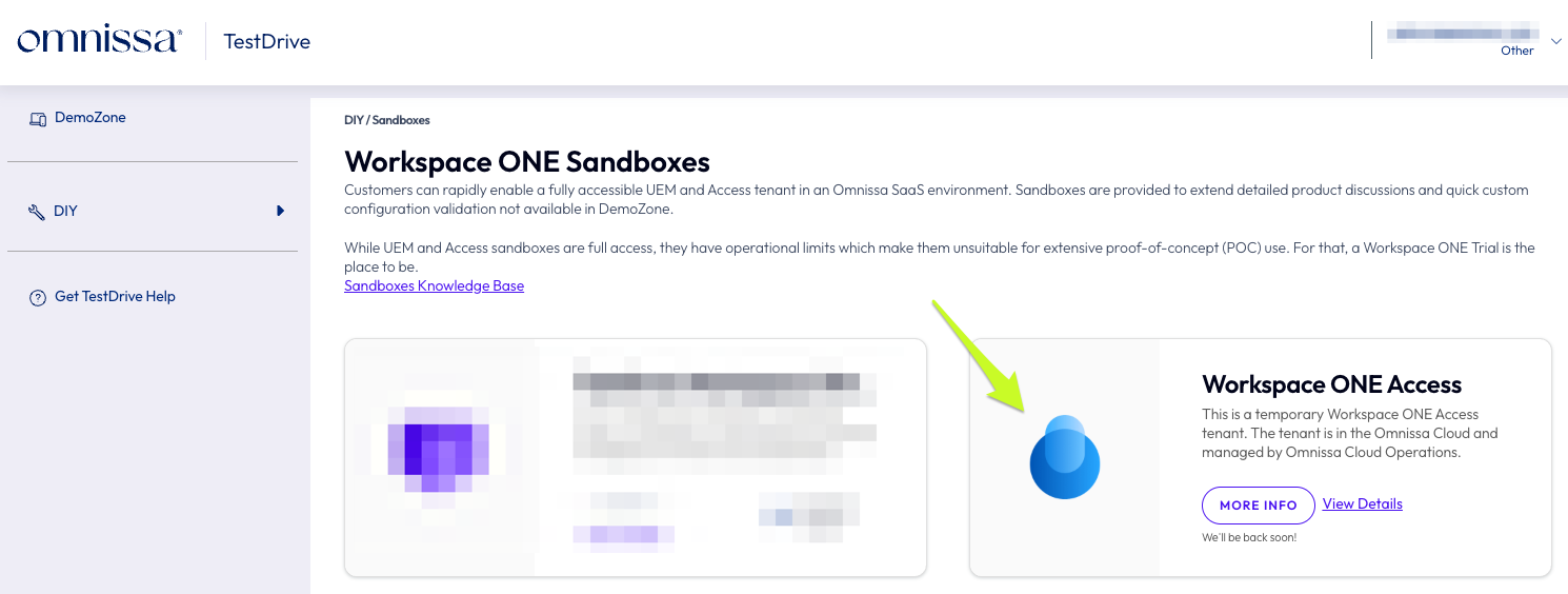 Workspace ONE Access Sandbox Walkthrough - TestDrive Knowledge Base