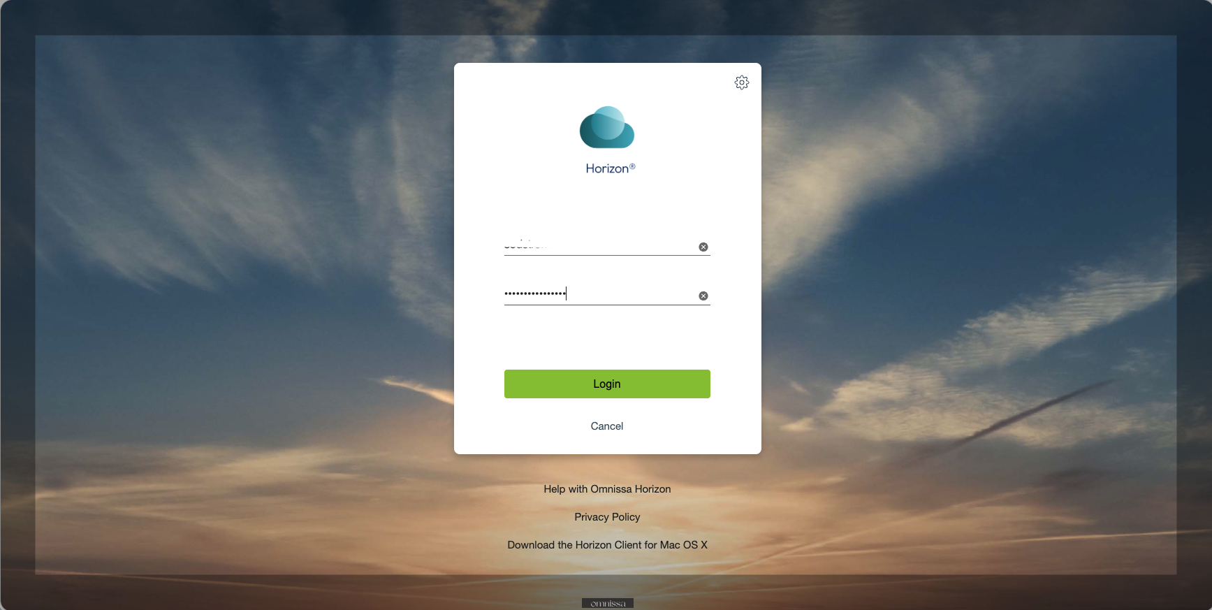 Horizon Console Login